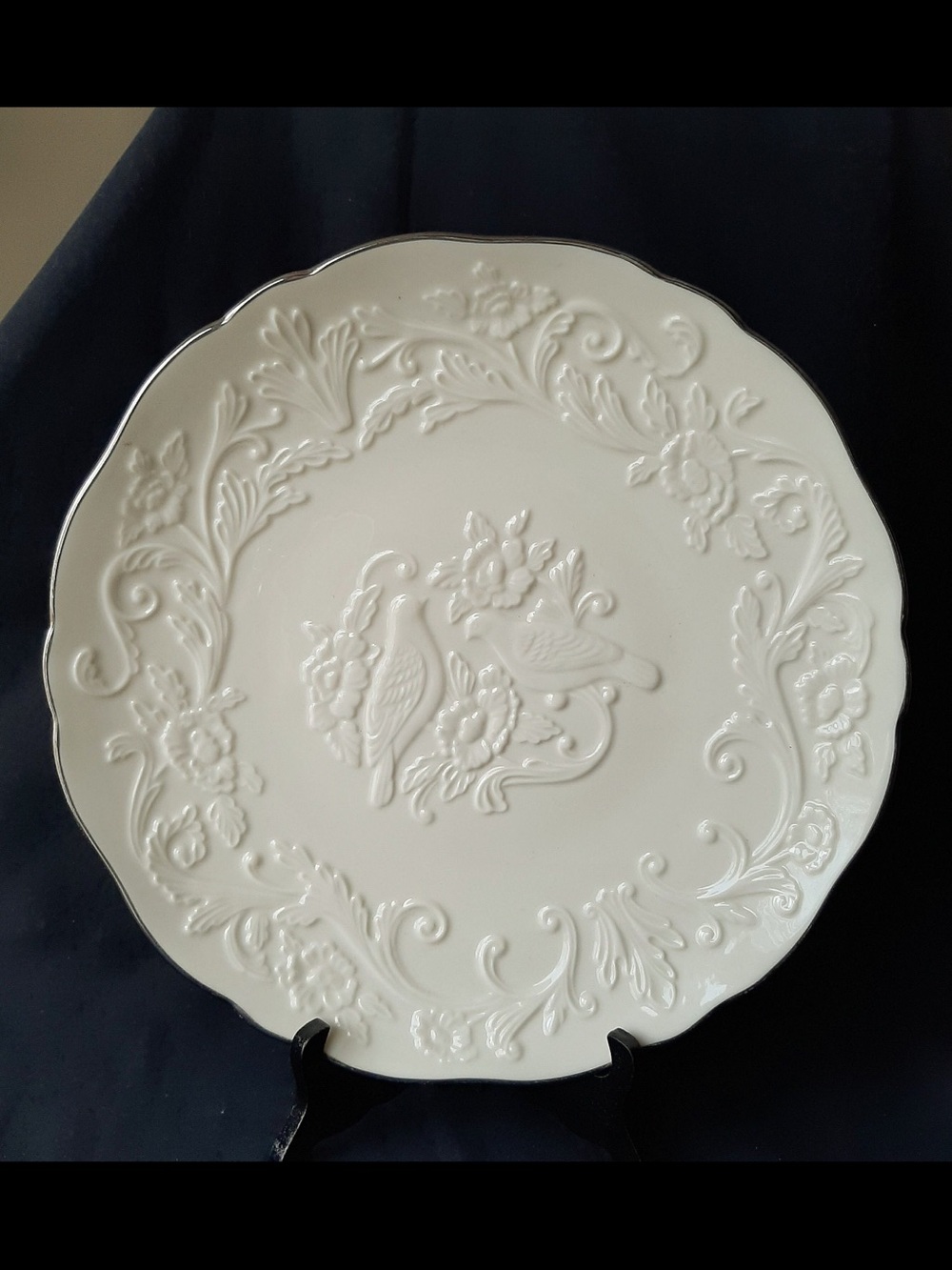 Lenox Anniversary Plate - Cream with Gold Script